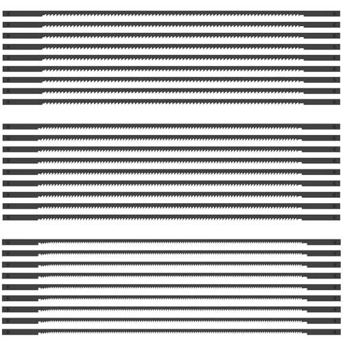 27 Pcs Dekupiersägeblatt mit Stift 165mm Laubsägeblätter 15/18/24 TPI Dekupiersägeblätter Sägeblätter Dekupiersäge für Dekupiersägen Elektrowerkzeug Zubehör für Holz Kunststoff Kupferweichmetall von KTCINA