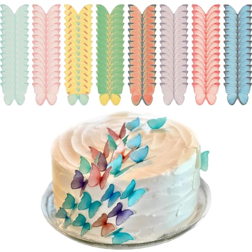 450 Stück Essbare Schmetterlinge Tortendeko Schmetterlinge Aus Esspapier Schmetterlinge Essbare Tortendeko Geburtstag Essbare Cupcake Topper Für Hochzeit Taufe von KTCINA