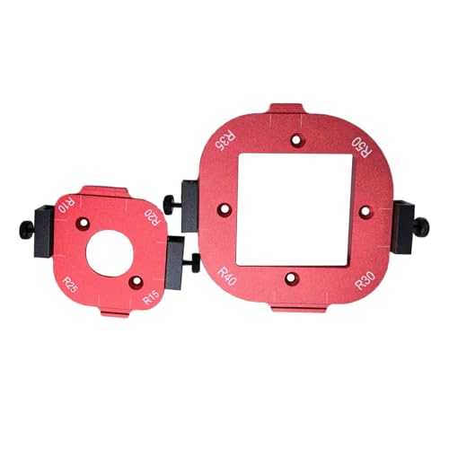 Eckvorlagen für Holzbearbeitung, 10–50R, Eckpositionierungsform für präzises Schneiden und Trimmen, 2 Stück von KUAIYIJU