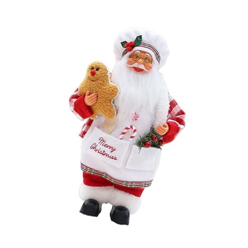 KUAIYIJU Markante Weihnachtsmann-Statue, Weihnachtsmann, Koch, Küche, Kleidung, Weihnachtsfest, Ornament für Familientreffen von KUAIYIJU