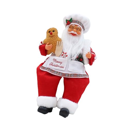 KUAIYIJU Markante Weihnachtsmann-Statue, Weihnachtsmann, Koch, Küche, Kleidung, Weihnachtsfest, Ornament für Familientreffen von KUAIYIJU