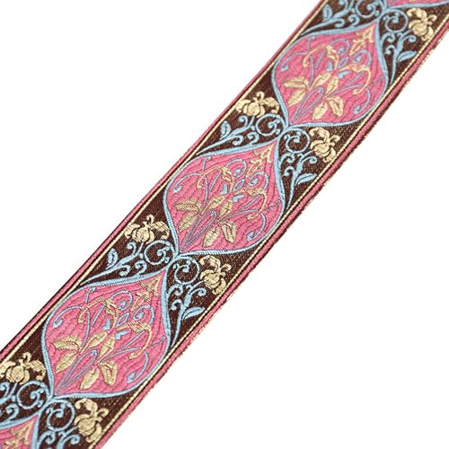 KUAIYIJU Stoffband mit Blumenmuster, bestickt, gewebt, zum Nähen, für Kleidung, Vorhänge, Heimverzierung, 90 m von KUAIYIJU