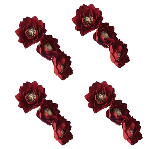 KUAIYIJU Vorhang-Clips in Blumenform, Raffhalter für Heimdekoration, 4 Stück von KUAIYIJU