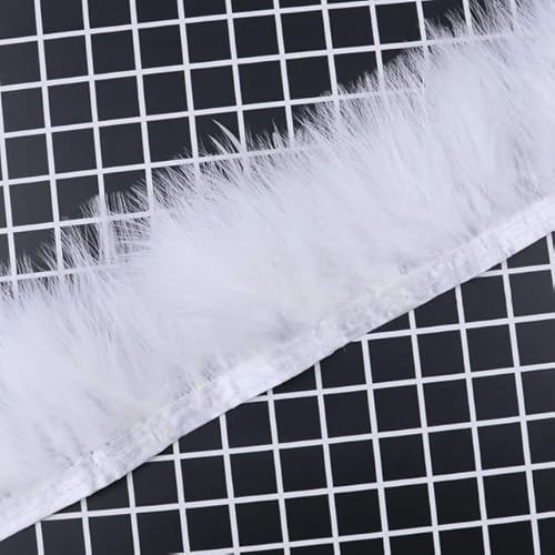 Flauschige Marabou-Federborte, Fransen für Kleiderdekoration, DIY-Handwerk, 5–7 cm, natürliches Gefieder von KUCOON