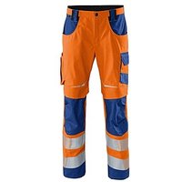 KÜBLER® unisex Warnschutzhose REFLECTIQ orange, kornblau Größe 106 von KÜBLER®