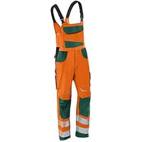 KÜBLER® unisex Warnschutz-Latzhose REFLECTIQ orange, moosgrün Größe 106 von KÜBLER®