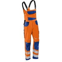 KÜBLER® unisex Warnschutz-Latzhose REFLECTIQ orange, kornblau Größe 110 von KÜBLER®