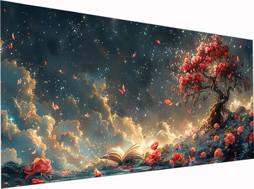 5D Diamond Painting Baum Diamond Painting Erwachsene Groß XXL 90x45cm, DIY Blume Stickerei Cross Stickerei Set, Diamant Malerei Bastelset Erwachsene, Mosaikherstellung, für Deko Wohnzimmer 5-5268 5D Diamond Painting Baum Diamond Painting Erwachsene Groß XXL 90x45cm, DIY Blume Stickerei Cross Stickerei Set, Diamant Malerei Bastelset Erwachsene, Mosaikherstellung, für Deko Wohnzimmer 5-5268 von KUEGDUNG
