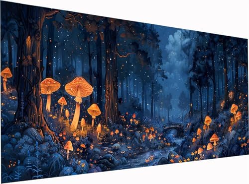 5D Diamond Painting Pilz Diamond Painting Erwachsene Groß XXL 80x40cm, DIY Baum Stickerei Cross Stickerei Set, Diamant Malerei Bastelset Erwachsene, Mosaikherstellung, für Deko Wohnzimmer 7-7801 5D Diamond Painting Pilz Diamond Painting Erwachsene Groß XXL 80x40cm, DIY Baum Stickerei Cross Stickerei Set, Diamant Malerei Bastelset Erwachsene, Mosaikherstellung, für Deko Wohnzimmer 7-7801 von KUEGDUNG