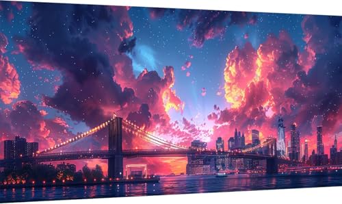 Malen Nach Zahlen Brooklyn Bridge, Malen Nach Zahlen Erwachsene Stadt, DIY Set Erwachsene Mit Pinseln und Acrylfarbe, Paint by Numbers für Deko Wohnzimmer und Zimmer Deko Geschenke 30x60cm 0-6399 Malen Nach Zahlen Brooklyn Bridge, Malen Nach Zahlen Erwachsene Stadt, DIY Set Erwachsene Mit Pinseln und Acrylfarbe, Paint by Numbers für Deko Wohnzimmer und Zimmer Deko Geschenke 30x60cm 0-6399 von KUEGDUNG