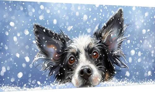 Malen Nach Zahlen Erwachsene Hund, Malen Nach Zahlen Tier, DIY Handgemalt Ölgemälde Leinwand Kits Mit Pinseln und Acrylfarbe, Paint by Numbers Adult für Deko Wohnzimmer und Zimmer Deko 50x100cm B-5304 Malen Nach Zahlen Erwachsene Hund, Malen Nach Zahlen Tier, DIY Handgemalt Ölgemälde Leinwand Kits Mit Pinseln und Acrylfarbe, Paint by Numbers Adult für Deko Wohnzimmer und Zimmer Deko 50x100cm B-5304 von KUEGDUNG