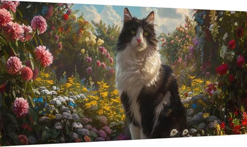 Malen Nach Zahlen Erwachsene Katze, Malen Nach Zahlen Blume, DIY Handgemalt Ölgemälde Leinwand Kits Mit Pinseln und Acrylfarbe, Paint by Numbers Adult für Deko Wohnzimmer Geschenke 60x120cm 0-2925 Malen Nach Zahlen Erwachsene Katze, Malen Nach Zahlen Blume, DIY Handgemalt Ölgemälde Leinwand Kits Mit Pinseln und Acrylfarbe, Paint by Numbers Adult für Deko Wohnzimmer Geschenke 60x120cm 0-2925 von KUEGDUNG