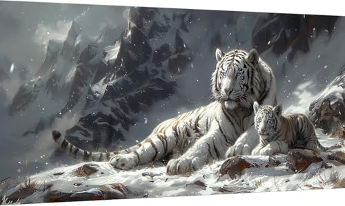 Malen Nach Zahlen Erwachsene Tier, Malen Nach Zahlen Tiger, DIY Handgemalt Ölgemälde Leinwand Kits Mit Pinseln und Acrylfarbe, Paint by Numbers Adult für Deko Wohnzimmer und Zimmer Deko 40x80cm Y-6694 Malen Nach Zahlen Erwachsene Tier, Malen Nach Zahlen Tiger, DIY Handgemalt Ölgemälde Leinwand Kits Mit Pinseln und Acrylfarbe, Paint by Numbers Adult für Deko Wohnzimmer und Zimmer Deko 40x80cm Y-6694 von KUEGDUNG