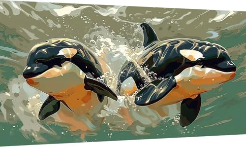 Malen Nach Zahlen Erwachsene Wal, Malen Nach Zahlen Tier, DIY Handgemalt Ölgemälde Leinwand Kits Mit Pinseln und Acrylfarbe, Paint by Numbers Adult für Deko Wohnzimmer und Zimmer Deko 60x120cm N-8995 Malen Nach Zahlen Erwachsene Wal, Malen Nach Zahlen Tier, DIY Handgemalt Ölgemälde Leinwand Kits Mit Pinseln und Acrylfarbe, Paint by Numbers Adult für Deko Wohnzimmer und Zimmer Deko 60x120cm N-8995 von KUEGDUNG