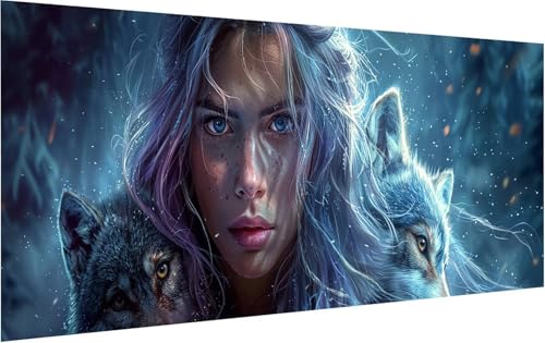 Malen Nach Zahlen Frau, Malen Nach Zahlen Erwachsene Wolf, DIY Set Erwachsene Mit Pinseln und Acrylfarbe, Paint by Numbers für Deko Wohnzimmer und Zimmer Deko, Geschenke für Frauen 30x60cm U-9083 Malen Nach Zahlen Frau, Malen Nach Zahlen Erwachsene Wolf, DIY Set Erwachsene Mit Pinseln und Acrylfarbe, Paint by Numbers für Deko Wohnzimmer und Zimmer Deko, Geschenke für Frauen 30x60cm U-9083 von KUEGDUNG