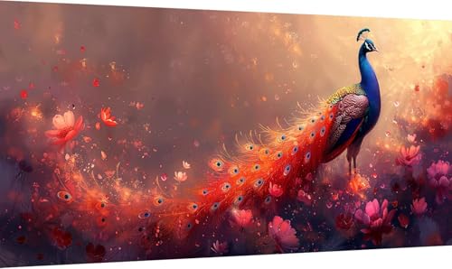 Malen Nach Zahlen Pfau, Malen Nach Zahlen Erwachsene Blume, DIY Set Erwachsene Mit Pinseln und Acrylfarbe, Paint by Numbers für Deko Wohnzimmer und Zimmer Deko, Geschenke für Frauen 50x100cm 1-8664 Malen Nach Zahlen Pfau, Malen Nach Zahlen Erwachsene Blume, DIY Set Erwachsene Mit Pinseln und Acrylfarbe, Paint by Numbers für Deko Wohnzimmer und Zimmer Deko, Geschenke für Frauen 50x100cm 1-8664 von KUEGDUNG