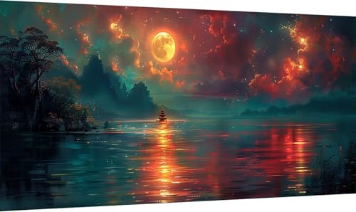 Malen Nach Zahlen Sonnenuntergang, Malen Nach Zahlen Erwachsene Landschaft, DIY Set Erwachsene Mit Pinseln und Acrylfarbe, Paint by Numbers Adult für Home Decoration und Zimmer Deko 55x110cm N-3452 Malen Nach Zahlen Sonnenuntergang, Malen Nach Zahlen Erwachsene Landschaft, DIY Set Erwachsene Mit Pinseln und Acrylfarbe, Paint by Numbers Adult für Home Decoration und Zimmer Deko 55x110cm N-3452 von KUEGDUNG