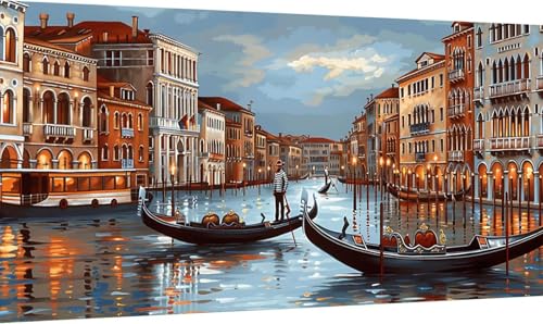 Malen Nach Zahlen Venedig, Malen Nach Zahlen Erwachsene Stadt, DIY Set Erwachsene Mit Pinseln und Acrylfarbe, Paint by Numbers für Deko Wohnzimmer und Zimmer Deko, Geschenke für Frauen 40x70cm D-2669 Malen Nach Zahlen Venedig, Malen Nach Zahlen Erwachsene Stadt, DIY Set Erwachsene Mit Pinseln und Acrylfarbe, Paint by Numbers für Deko Wohnzimmer und Zimmer Deko, Geschenke für Frauen 40x70cm D-2669 von KUEGDUNG