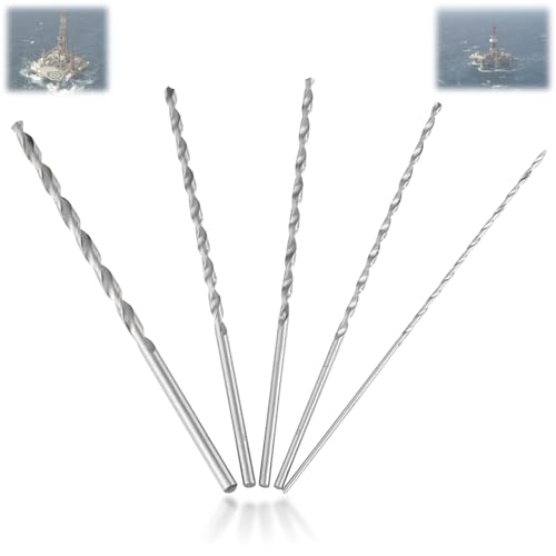 5 Stücke Bohrer Set, HSS Holzbohrer Set Betonbohrer Set Zubehör Schlagbohrmaschine für Aluminium, Hartplastik und Hölzern 2mm, 3mm, 3.5mm, 4mm, 5mm von KUIDAMOS