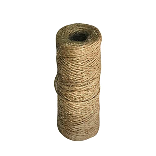 KUIH Bindegarn 100m 1/2/3mm Juteschnur Bindeschnur Juteband Jutekordel Gartenarbeit Juteseil Pflanzenschutz Winterschutz für Garten Deko Pflanzen Basteln (1mmX100m, Jute) von KUIH