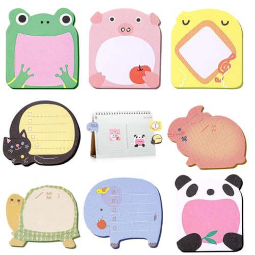 Animal Sticky Notes, 640 Blatt Haftnotizen Klebezettel, Mini Sticky Notes, Animal Designs Haftnotizen Lustige Selbstklebende Notizzettel Set für Büro Schule Zuhause 8 Stile von KUIZHEN