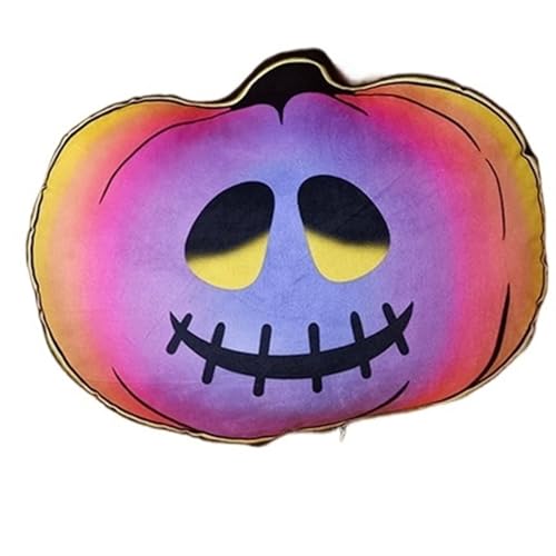 KUKUShining Bunte HalloweenPlüschkissen Lustige und gruselige Kuscheltiere Perfekt für Festliche Dekoration und Kinderzimmer(OrangePumpkin) von KUKUShining