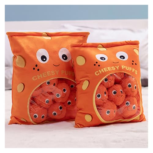 KUKUShining Gefülltes Snackkissen Aus Plüsch, Weiches KawaiiKissen, Tasche, Abnehmbares Stofftierspielzeug, Kreative Geschenke for Mädchen, KinderzimmerDekoration(Abagofpufflarge) von KUKUShining