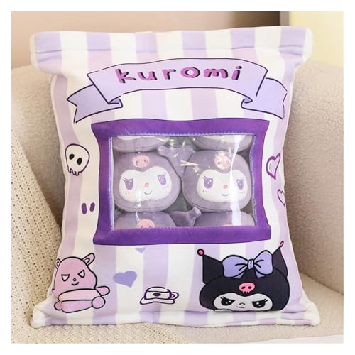 KUKUShining Gefülltes Snackkissen Aus Plüsch, Weiches KawaiiKissen, Tasche, Abnehmbares Stofftierspielzeug, Kreative Geschenke for Mädchen, KinderzimmerDekoration(Kulomi6balls) von KUKUShining