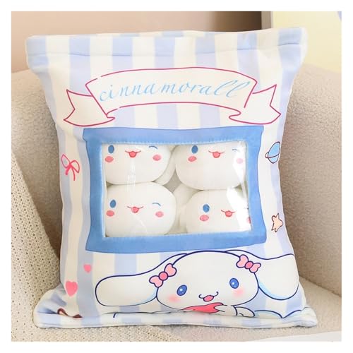 KUKUShining Gefülltes Snackkissen Aus Plüsch, Weiches KawaiiKissen, Tasche, Abnehmbares Stofftierspielzeug, Kreative Geschenke for Mädchen, KinderzimmerDekoration(Yuguidog) von KUKUShining