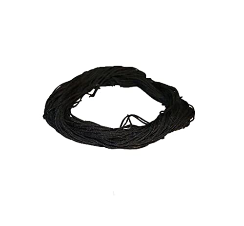 KULIA® Schwarzer Faden Nazar Dhaga 1 Meter Fußkettchen Kaala Dhaga Raksha Sutra Kalawa Schwarzes Kordelarmband Glücksbringer Schutz vor dem bösen Blick Schwarzer Faden Perlen Baumwollfaden zur von KULIA