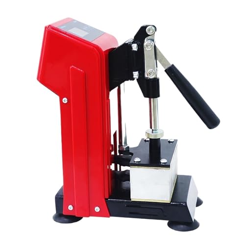 Transferpresse, 1-Tonnen-Wärmepressmaschine, 6 * 12 cm 2,4 * 4,7 Zoll manuelle Kolophoniumpresse, einfach zu bedienender tragbarer Ölextraktor mit zwei Heizplatten für Kissen, Mäuse, Pads, Tragetasche von KUMIAN