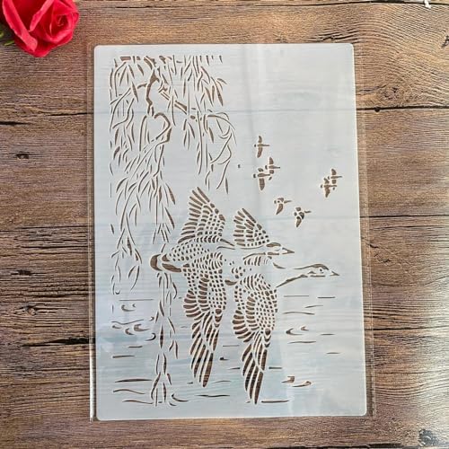 Schablonen zum Malen auf Holz, A4, 29 x 21 cm, Tierschwan, wiederverwendbare Schichtschablonen zum Malen, Basteln, Basteln auf Holzwand, Heimdekoration, Scrapbook, Malvorlage Schablonen zum Malen auf Holz, A4, 29 x 21 cm, Tierschwan, wiederverwendbare Schichtschablonen zum Malen, Basteln, Basteln auf Holzwand, Heimdekoration, Scrapbook, Malvorlage von KUNGZUNMOLDS