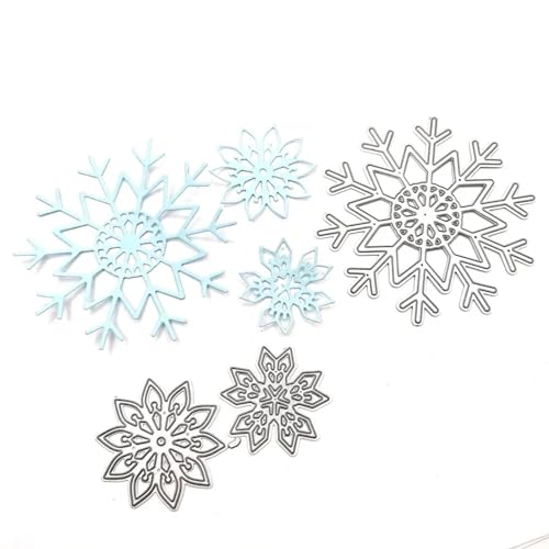 Stanzformen für Kartenherstellung, Metall-Stanzform, 12,3 x 8,6 cm, Weihnachts-Schneeflocken, Metall-Stanzform, Scrapbooking, Prägung, Blumen-Vorlage von KUNGZUNMOLDS