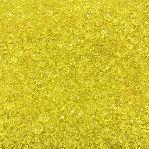 Glasperlen, 6 mm gelbe facettierte österreichische Kristall-Acrylperlen, Perlen und Perlen in großen Mengen for Selbermachen von Schmuck. von KUOHU