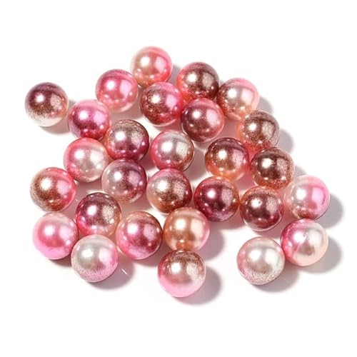 Glasperlen, Perlen mit Farbverlauf und Meerjungfrauen-ähnlichen Perlen aus Kunststoff eignen sich als Zubehör for die Herstellung von selbstgemachtem Schmuck.(Brown Pink) von KUOHU
