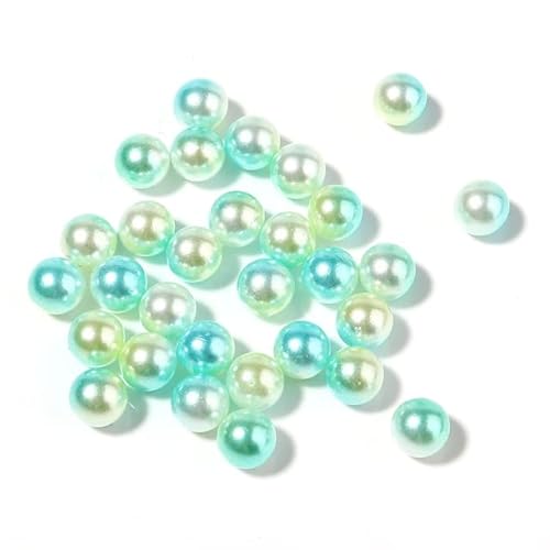 Glasperlen, Perlen mit Farbverlauf und Meerjungfrauen-ähnlichen Perlen aus Kunststoff eignen sich als Zubehör for die Herstellung von selbstgemachtem Schmuck.(Green Yellow) von KUOHU