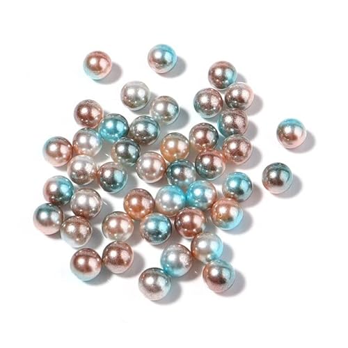 Glasperlen, Perlen mit Farbverlauf und Meerjungfrauen-ähnlichen Perlen aus Kunststoff eignen sich als Zubehör for die Herstellung von selbstgemachtem Schmuck.(Light Blue) von KUOHU