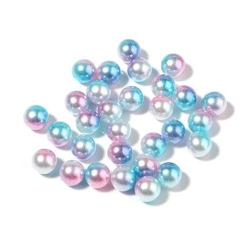 Glasperlen, Perlen mit Farbverlauf und Meerjungfrauen-ähnlichen Perlen aus Kunststoff eignen sich als Zubehör for die Herstellung von selbstgemachtem Schmuck.(Pink Blue) von KUOHU