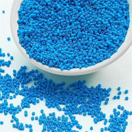 Glasperlen, metallisch-silberne Glasperlen, werden zur Herstellung von Mini-Rocailles-Armbändern und DIY-Perlenperlen verwendet.(Navy blue) von KUOHU