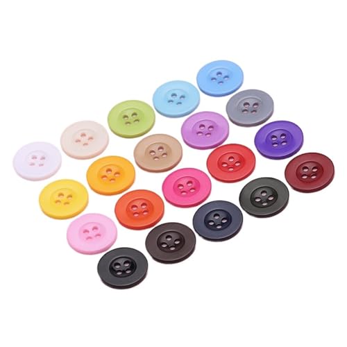 10er-Pack 9–30 mm Vierlochknöpfe for Pullover, Hemden, Kunstharz-Nähknöpfe for Selbermachen von Kleidung, Basteln, Kleidung, Scrapbook(Light purple,10.0 MM) von KUOSHUANG