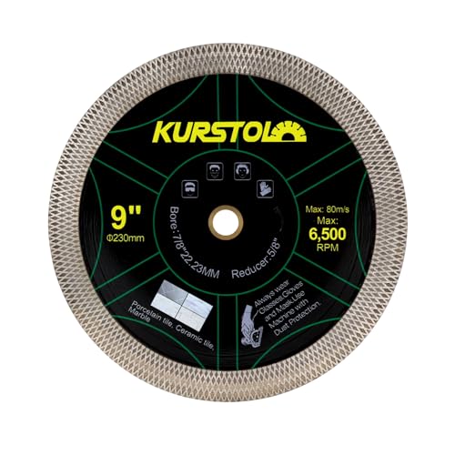 KURSTOL Diamant-Trennscheibe - 2 Stück 230mm Dual-Purpose Diamanttrennscheibe,Angle Grinder Blade Arbor 22.23-15.87mm for Cutting and Grinding Ceramic Tiles,Porcelain,Granite,Marble von KURSTOL