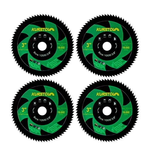 KURSTOL HSS Metall Trennscheibe - 4 Stück 75mm x 10mm Sägeblatt für Kupfer, Aluminium, Metall, Blech KURSTOL HSS Metall Trennscheibe - 4 Stück 75mm x 10mm Sägeblatt für Kupfer, Aluminium, Metall, Blech von KURSTOL