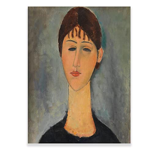 Portrait of Mme Zborowska 1918 Leinwand-Kunstdruck von Amedeo Modigliani – ungerahmte Kunstdrucke – berühmte Ölgemälde-Reproduktionsposter für Büro, moderne Heimdekoration (Porträt von Mme Zborowska von KWAY