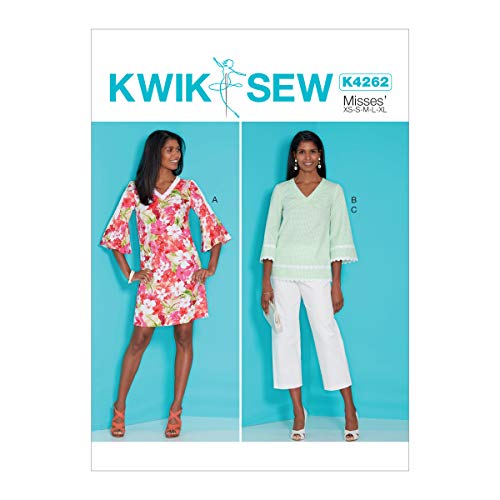 KWIK-SEW PATTERNS Kwik Damen Schnittmuster Knielang Kleid Bluse Capri Größen XS-XL von KWIK-SEW PATTERNS