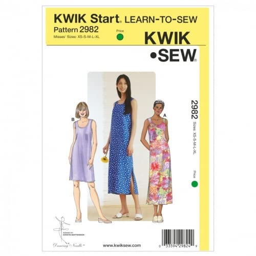 Kwik Sew Schnittmuster Damen Kleid 2982-(O/S) von KWIK-SEW PATTERNS