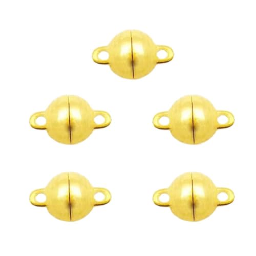 5 x Schmuck-Magnetverschlüsse, 8 mm, magnetische Halskettenverschlüsse und Verschlüsse, Magnet für Armband, Halskette, Legierung, Anhänger von KWJNH
