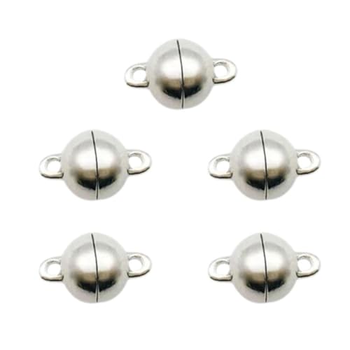 5 x Schmuck-Magnetverschlüsse, 8 mm magnetische Halskettenverschlüsse und Verschlüsse, Magnetanhänger für Armband, Legierung, Verschlüsse und Halsketten von KWJNH