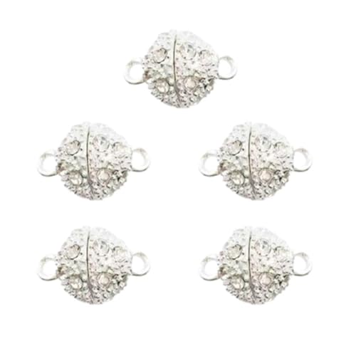 Schmuck-Magnetverschlüsse, 10 mm, magnetische Halskettenverschlüsse und Verschlüsse, Magnetverschlüsse, Charm-Halskette DI für Armband, Legierung, 5 Stück von KWJNH