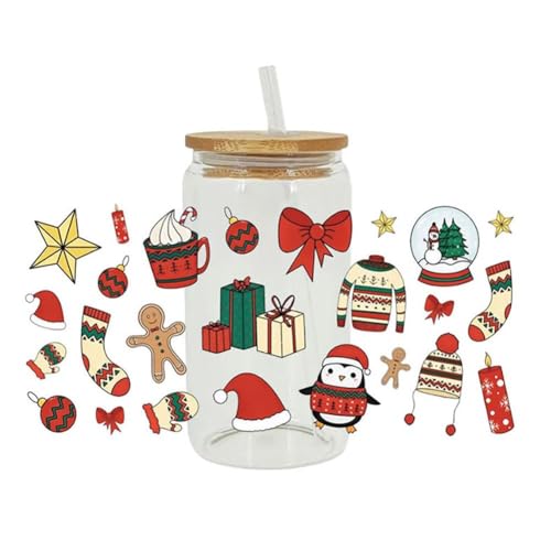 UV DTF Cup Wraps Aufkleber Weihnachten, Weihnachten UV DTF Cup Wraps, Rubb on Transfers Christmas Chirstmas, Transfer Pattern Stick von KWJNH