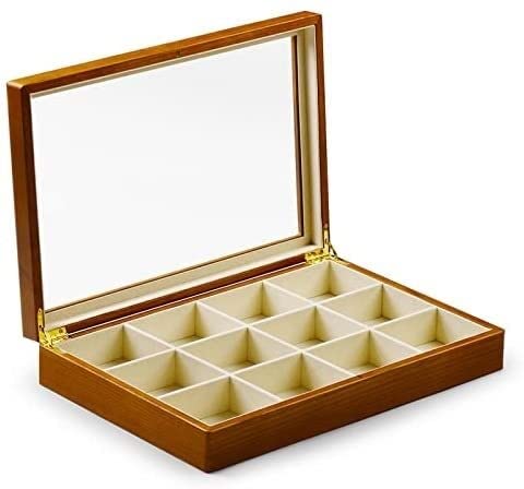 KWMAEEUID Schmuckschatulle Schmuckschatulle Massivholz Multifunktionale Schmuckaufbewahrungsbox Schmuck Halskette Anhänger Ring Aufbewahrung Display Box Schmucketui Schmuck HOL von KWMAEEUID